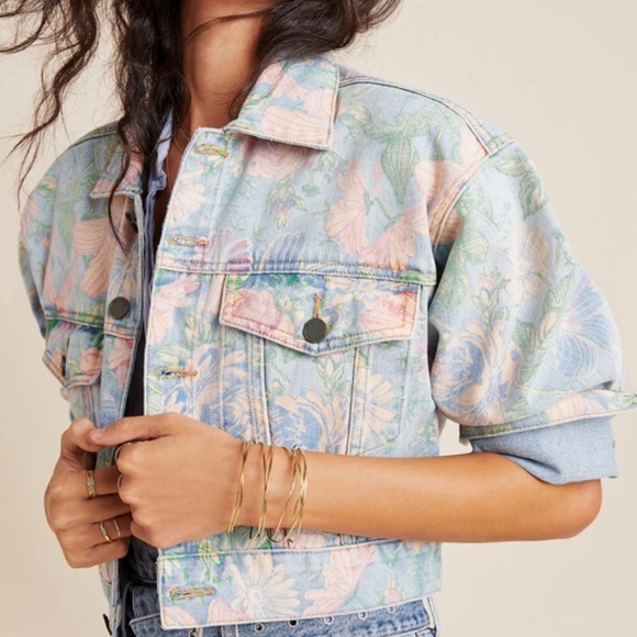 Blank nyc flowered denim jacket - Picture 2 of 3